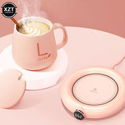 USB Coffee Cup Warmer with Digital Display and Adjustable Temperature - Perfect for Milk Tea!