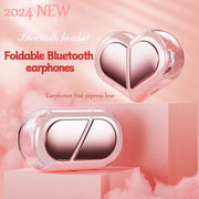 Heartbeat Harmony: Fashionable Bluetooth Wireless Heart-Shaped TWS Earbuds for Women