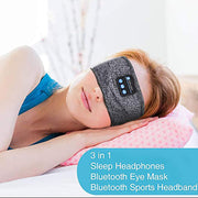 Sleep Mask Headphones with Bluetooth – Adjustable, Soft Eye Mask for Sleep and Relaxation with Built-In Wireless Earbuds - DBJ Global