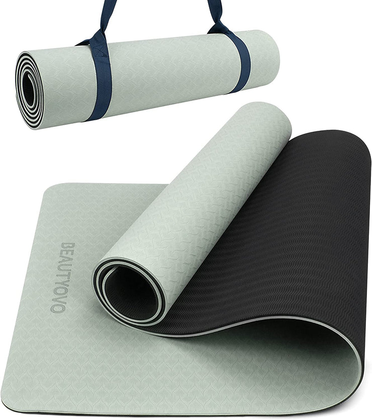 Non-Slip Yoga Mat With Strap