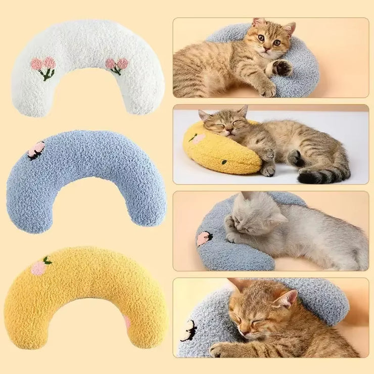 Pet Little Pillow Fashion Neck Protector Deep Sleep Puppy Kitten U-Shaped Pillow Dog Cat Headrest Sleeping Pillow Pet Supplies